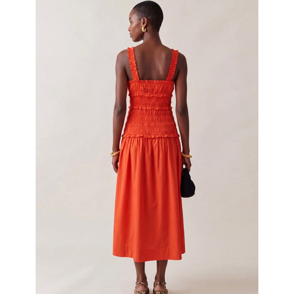 New O.P.T  Freya Cotton burnt orange Dress O.P.T sz XS - Picture 2 of 5